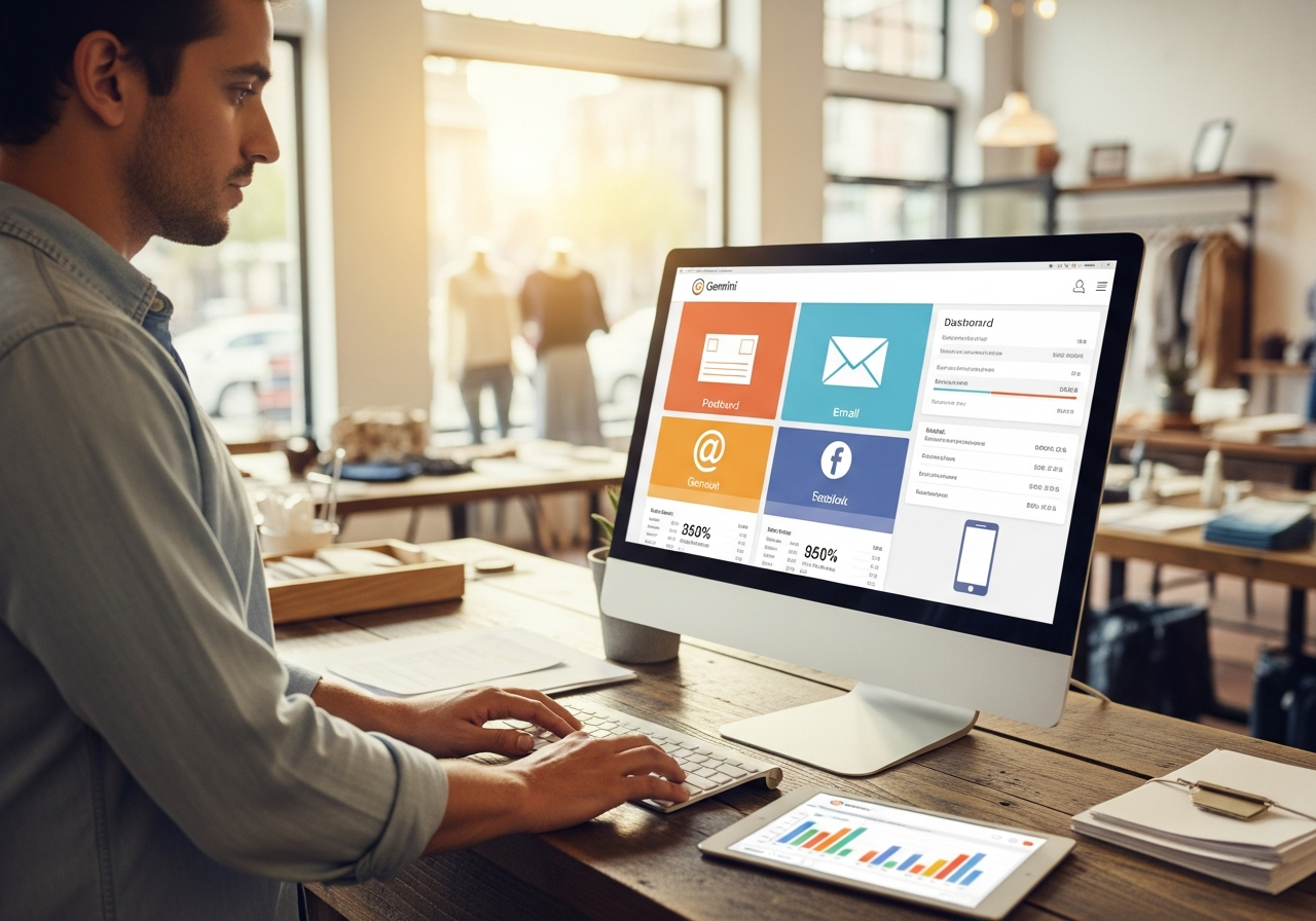FranGrid analytics dashboard, real campaign data, performance metrics, clean UI showing ROI and compliance stats